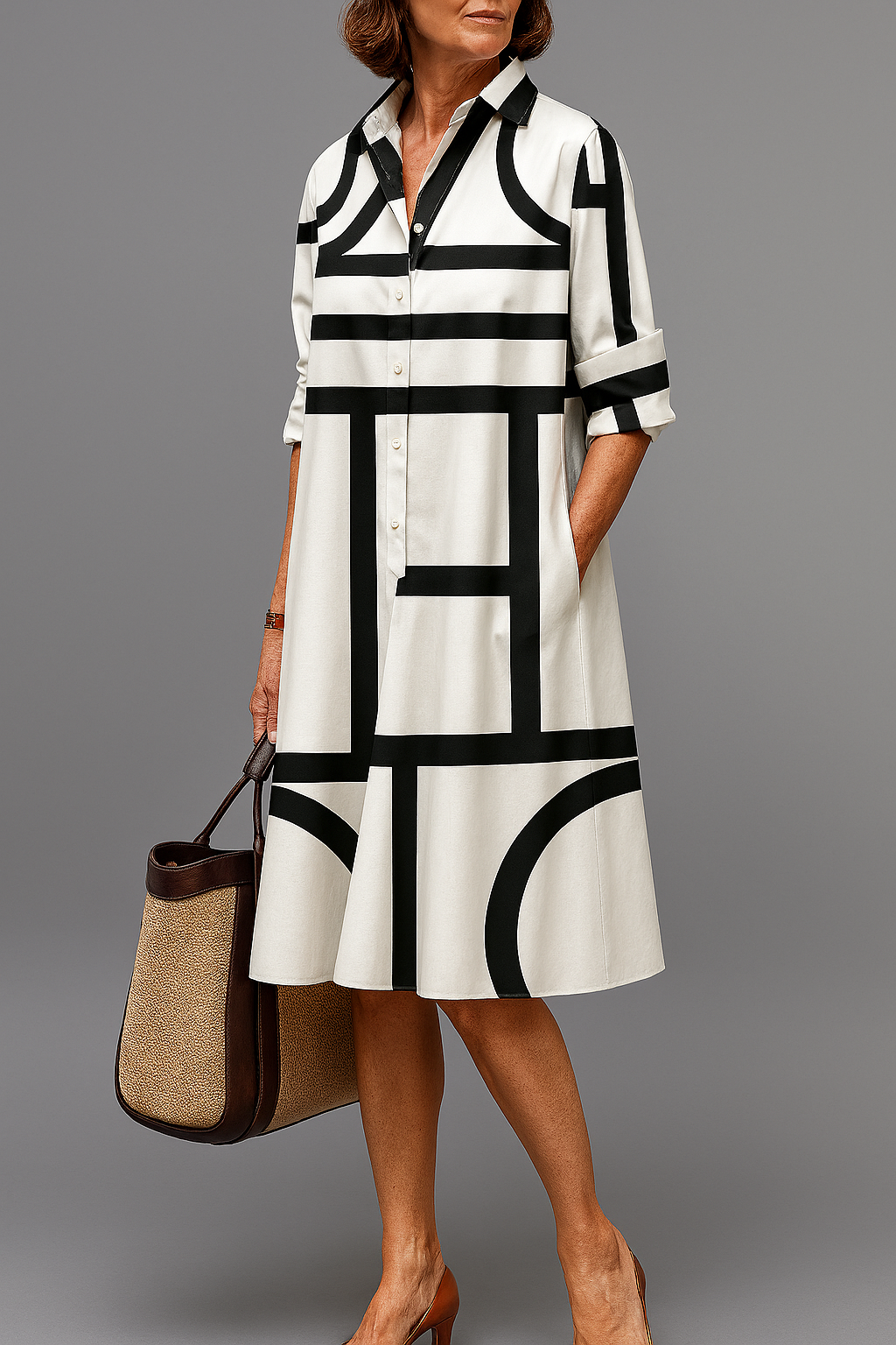 Ellie - vestido midi elegante para mujer