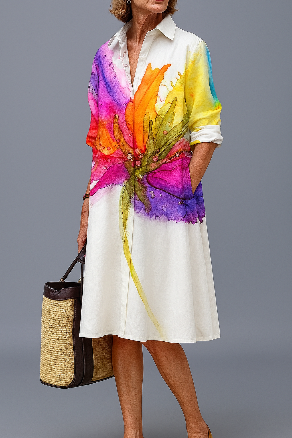 Lydia - vestido midi elegante para mujer